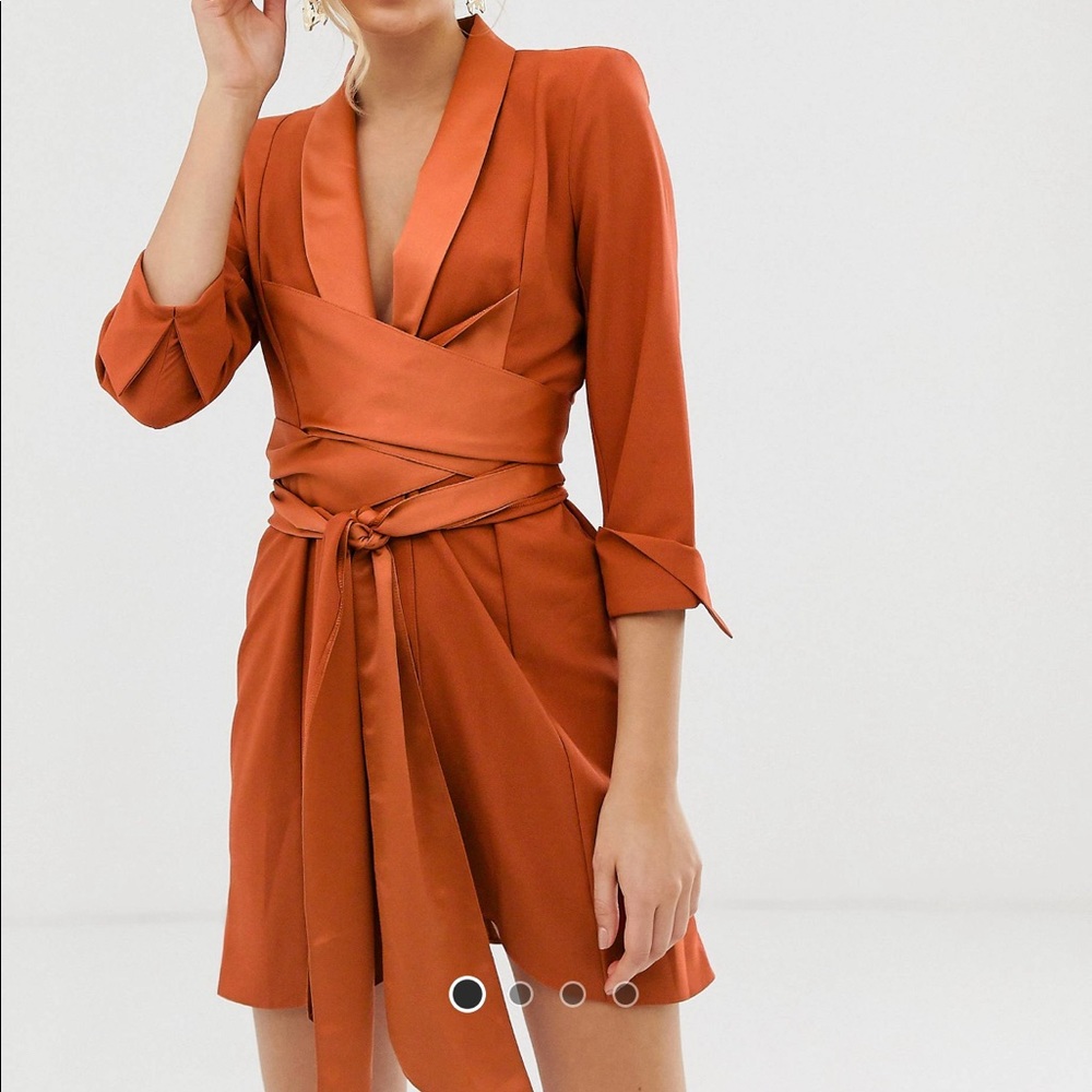 ASOS Mini Tux Dress w/ Self Tie Belt